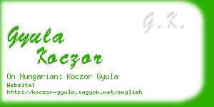 gyula koczor business card